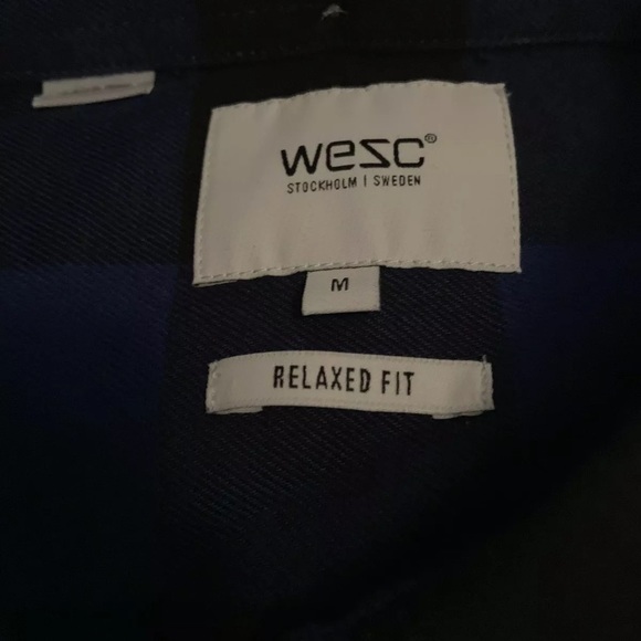 WEZC MENS BLUE FLANNEL FROM SWEDEN! Medium - Picture 2 of 2